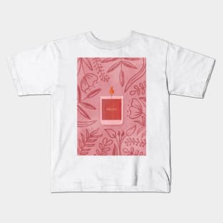 Scented Candle (Red) Kids T-Shirt